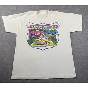 Cruisin' 66 Shirt Medium/ Large? White The Mother Road 90's Vintage
